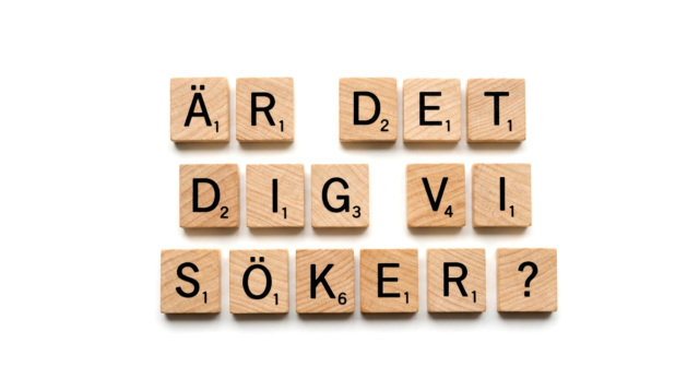 Är det dig vi söker?